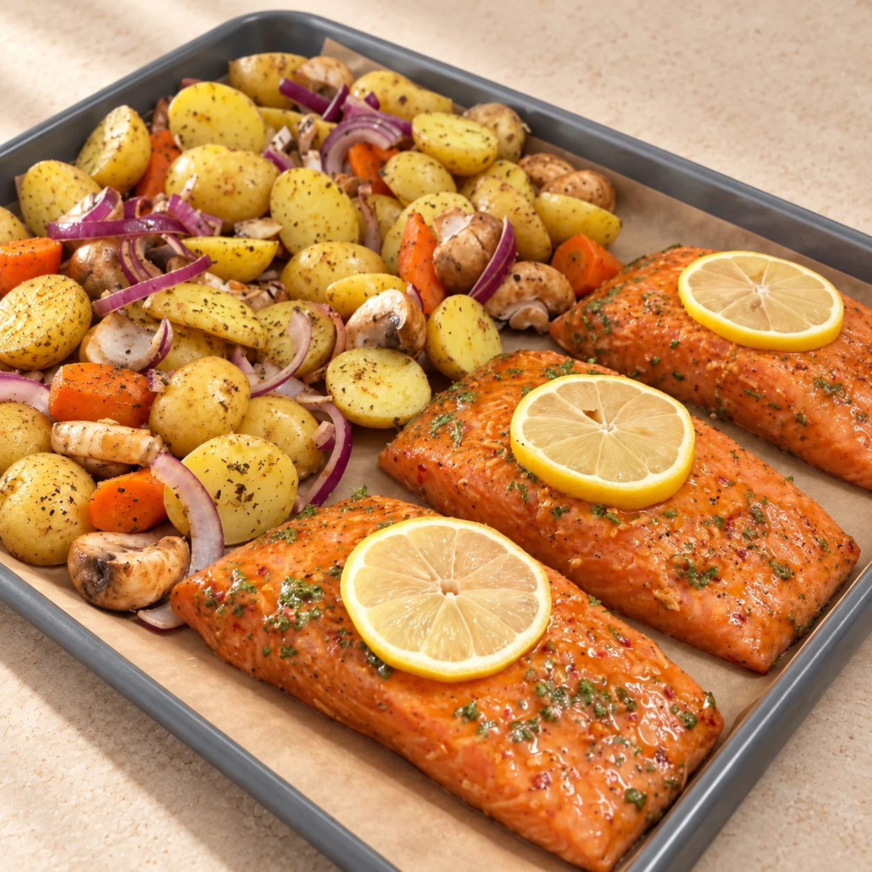 Lachs mit Kartoffeln