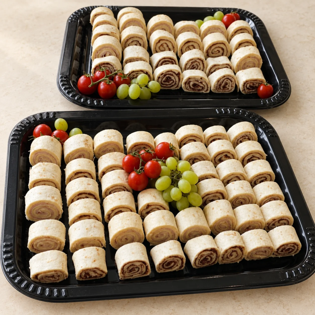 Bunte Wrap Röllchen Platte