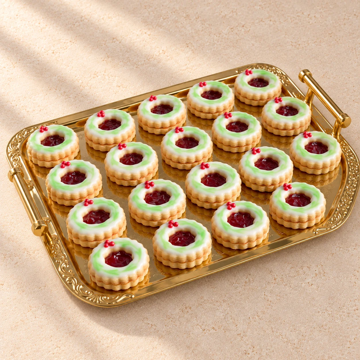 Weihnachts-Spitzbuben-Kranzplätzchen